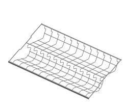 Обувница 2-ярусная, стационарная, серия 460,L=607, платина