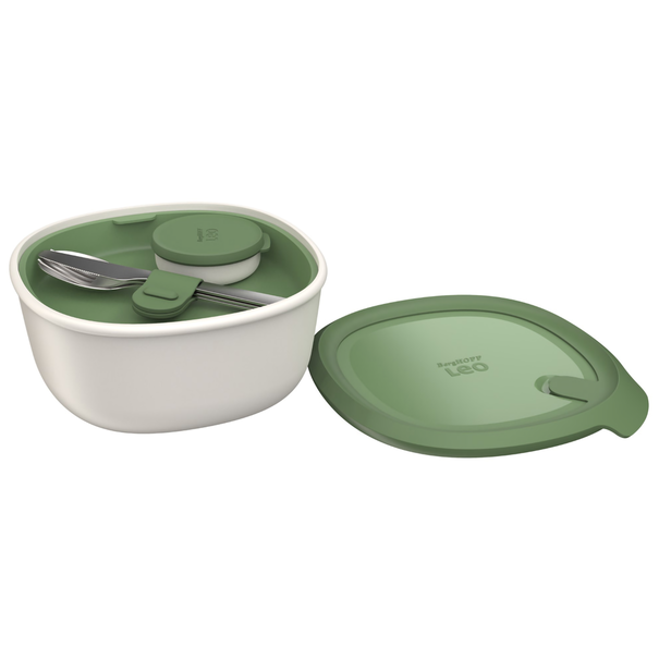 Миска для салата со столовыми приборами BergHOFF Leo 3950221 (Зеленый)
