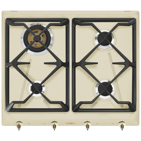 Газовая варочная панель Smeg SRV864 (Кремовый)