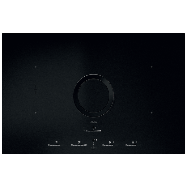 Индукционная варочная панель с вытяжкой Elica NIKOLATESLA SWITCH GLOW RAW BR/A/83 (Черный матовый)