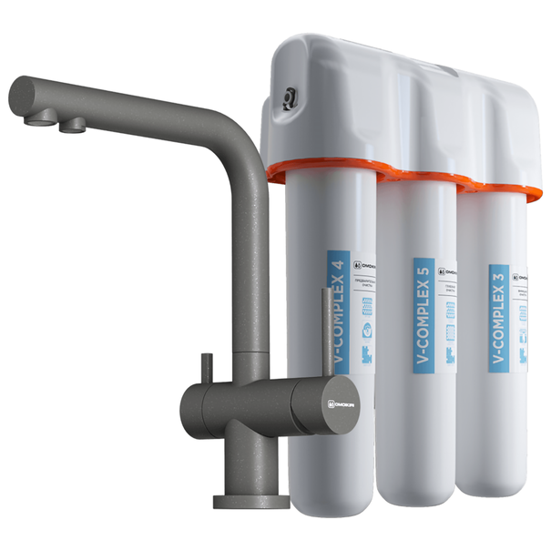 Смеситель для кухни OMOIKIRI Pure Drop Lite + Nagano-P (Платина)