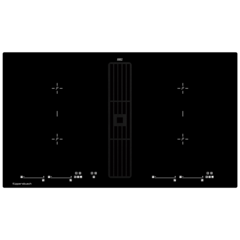 Индукционная варочная панель с вытяжкой Kuppersbusch KMI 9800.0 SR (Черный)