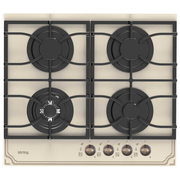 Газовая варочная панель Korting HGG 6911 CTR (Бежевый)