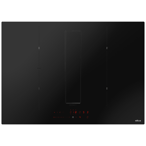 Индукционная варочная панель с вытяжкой Elica NIKOLATESLA FIT RAW BR/A/72 (Черный матовый)