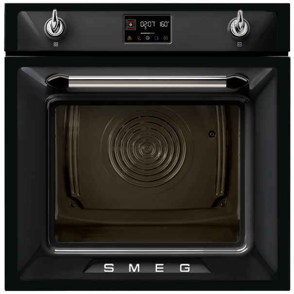Электрический духовой шкаф с паром Smeg SOP6902S2P (Черный)