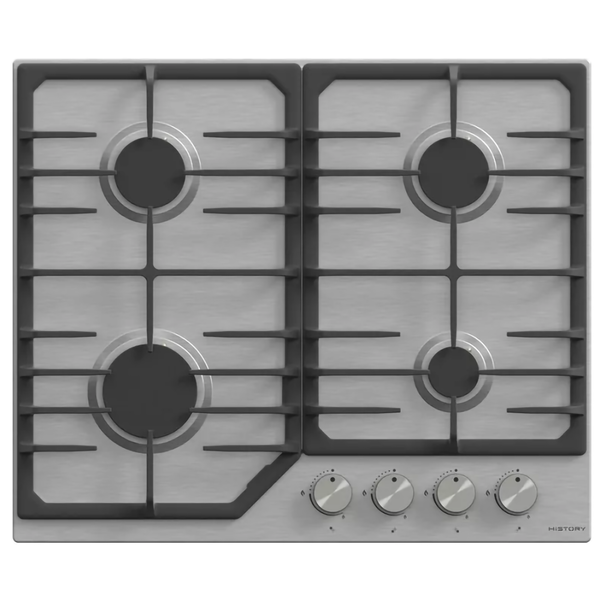 Газовая варочная панель HiSTORY HGE640C FIX (Нержавеющая сталь)