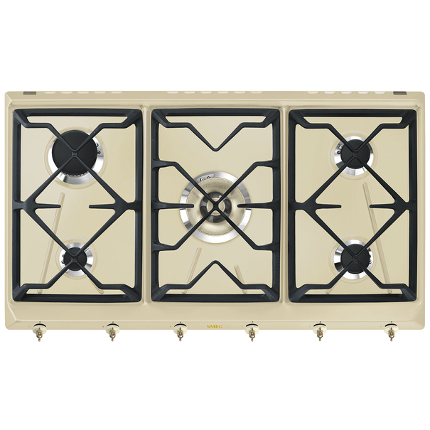 Газовая варочная панель Smeg SRV896 (Кремовый)