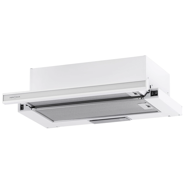 Вытяжка с выдвижным экраном Krona KAMILLA 600 GLASS (Белый)