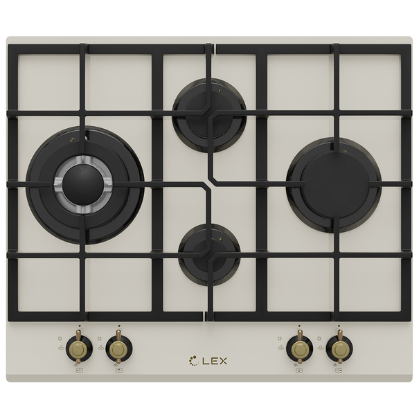 Газовая варочная панель LEX GVG 6043 C (Античный белый)