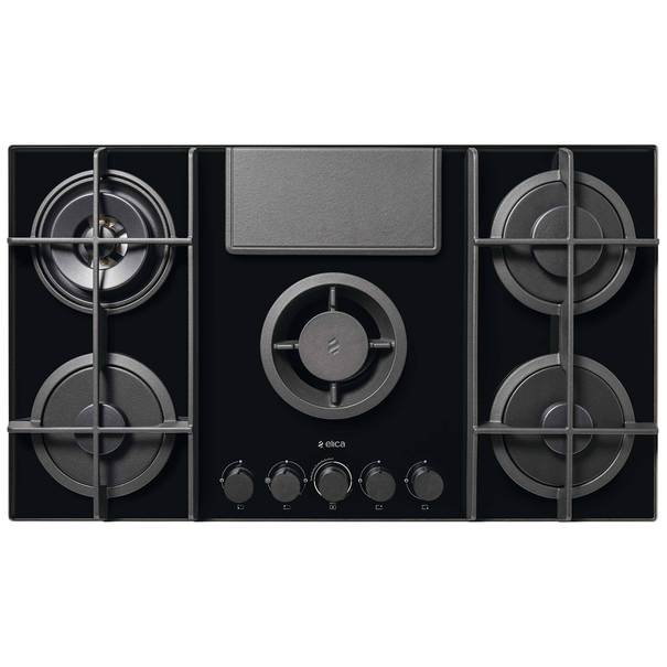 Газовая варочная панель с вытяжкой Elica NIKOLATESLA FLAME /F/88 (Черный)