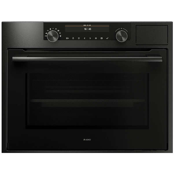 Компактный духовой шкаф с СВЧ и паром Asko OCSM8487 (Темная сталь)