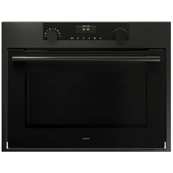 Компактный духовой шкаф с СВЧ Asko OCM8464 (Антрацит)