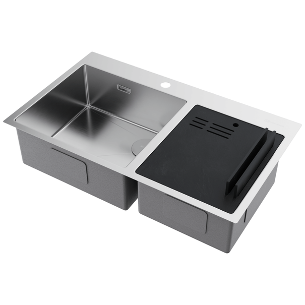 Кухонная мойка OMOIKIRI Akisame 86-2 Side (Нержавеющая сталь)