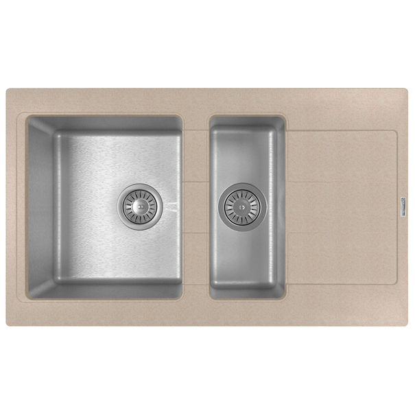 Кухонная мойка Florentina КОМБИ 860К (Песочный)