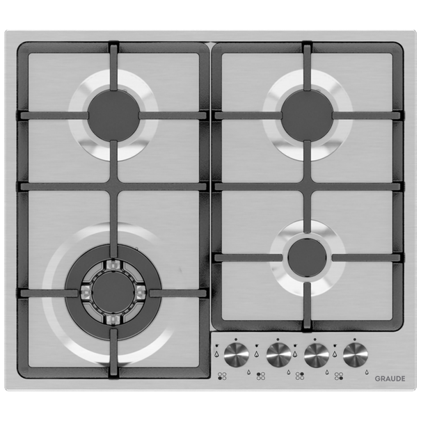 Газовая варочная панель GRAUDE GS 60.2 E (Нержавеющая сталь)