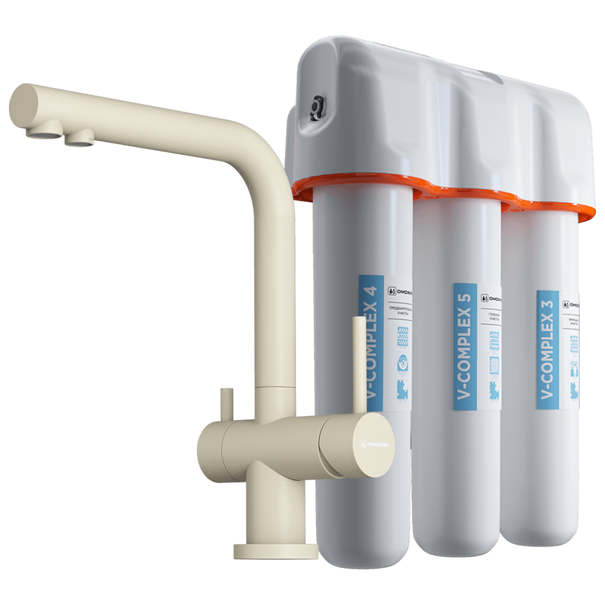 Смеситель для кухни OMOIKIRI Pure Drop Lite + Nagano-P (Ваниль)