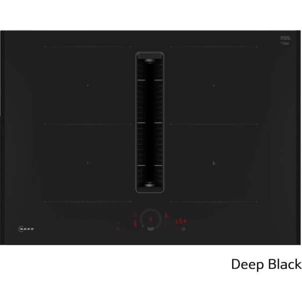 Индукционная варочная панель с вытяжкой Neff V57YHQ4C0 Deep Black (Глубокий черный)
