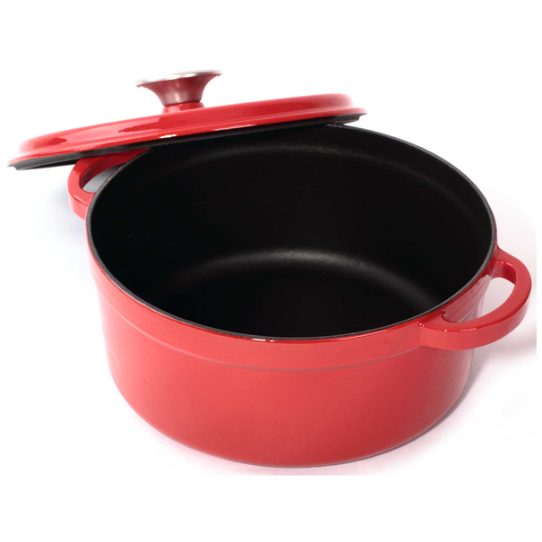 Кастрюля с крышкой 24см Korting K 1224 R (Красный)