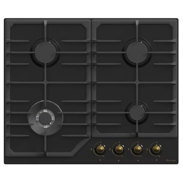 Газовая варочная панель HiSTORY HGE643C R (Черный)