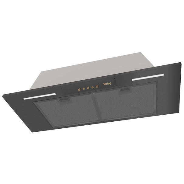 Полновстраиваемая вытяжка Korting KHI 9931 (Черный матовый / Бронза)