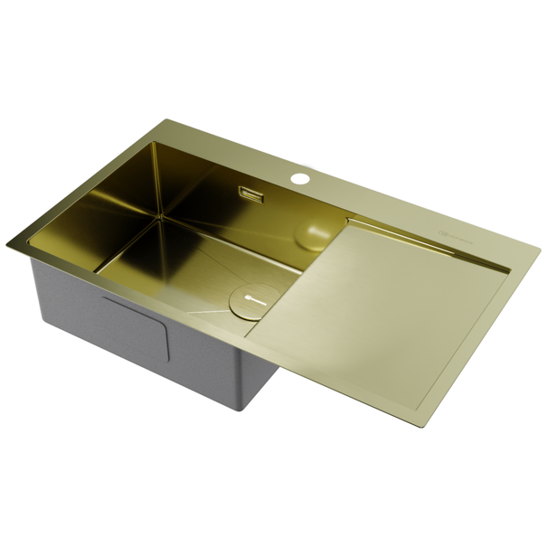 Кухонная мойка OMOIKIRI Akisame 86 Side-L (Светлое золото)