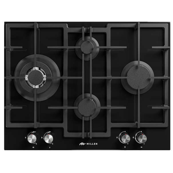 Газовая варочная панель MILLEN MGHGD 6501 (Черный / Нержавеющая сталь)