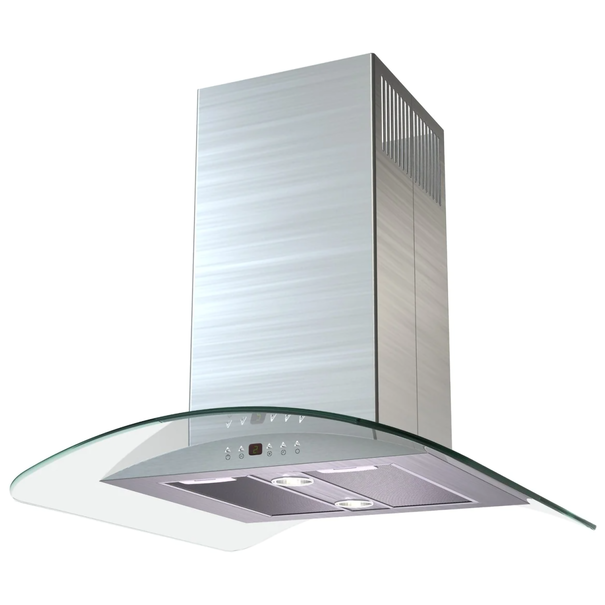 Островная Т-образная вытяжка Krona SHARLOTTA ISOLA 600 5P (Нержавеющая сталь)