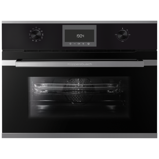 Компактный духовой шкаф с свч Kuppersbusch CBM 6330.0 S (Silver Chrome)