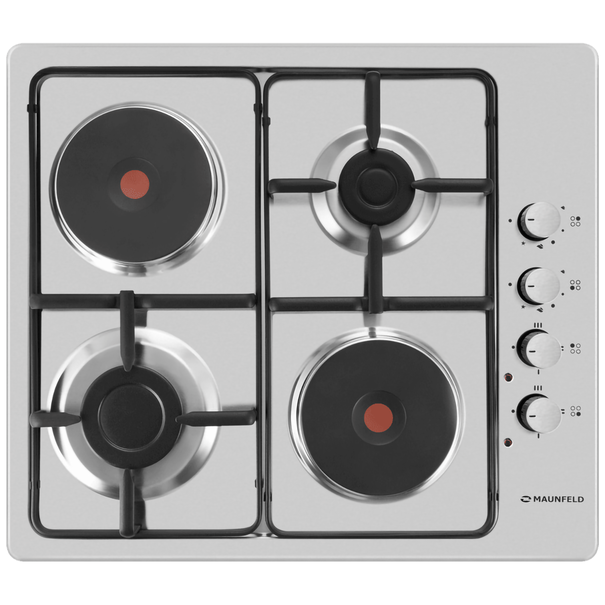 Комбинированная варочная панель MAUNFELD EEHS.64.5E /KG (Нержавеющая сталь)