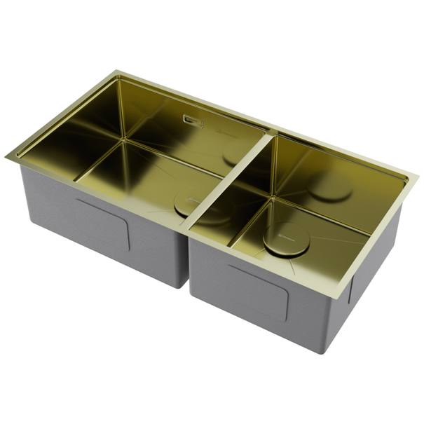 Кухонная мойка OMOIKIRI Taki 85-2-LB-U/IF Side (Светлое золото)