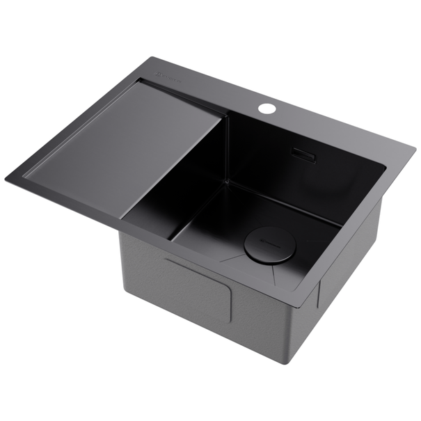 Кухонная мойка OMOIKIRI Akisame 65-R (Вороненая сталь)