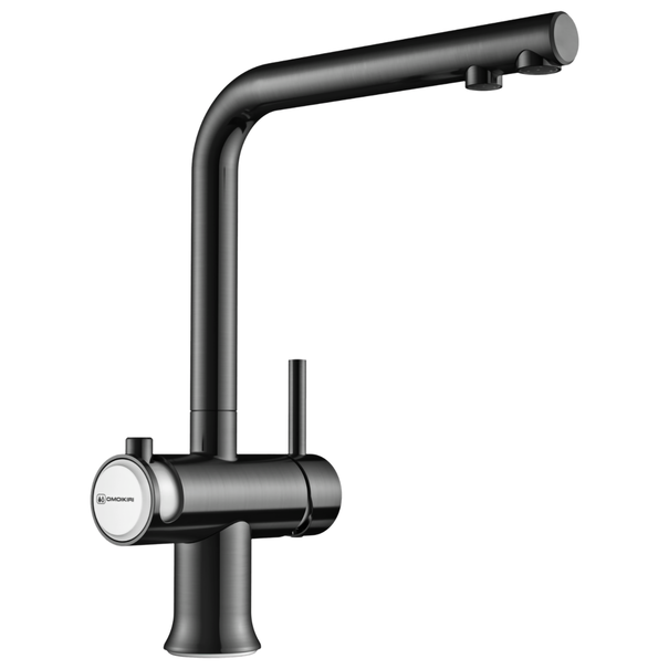 Смеситель для кухни OMOIKIRI Hotaru (Белый / Вороненая сталь)