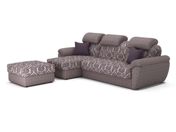Диван    Antares  угловой с малым канапе, цвет: Palladio venzel violet
