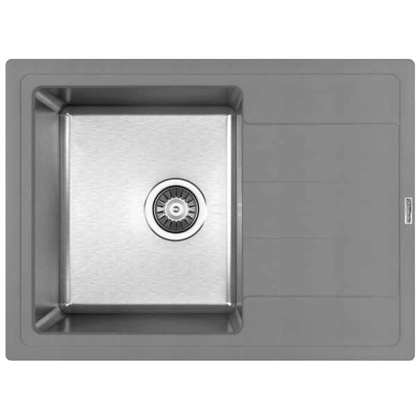 Кухонная мойка Florentina КОМБИ 650 (Серый шелк)