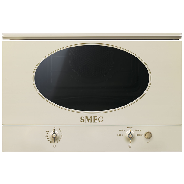 Встраиваемая микроволновая печь Smeg MP822N (Кремовый)