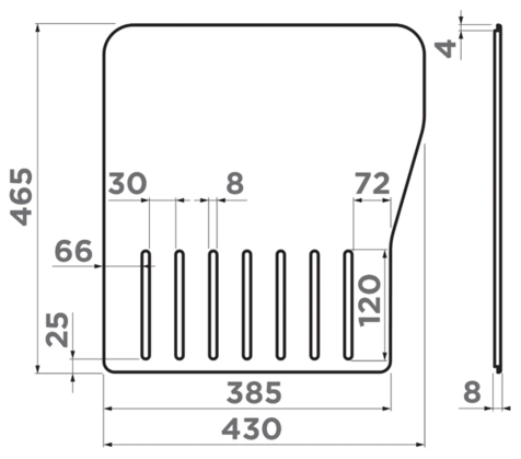 Разделочная доска OMOIKIRI CB-Maru-86 (Дуб)