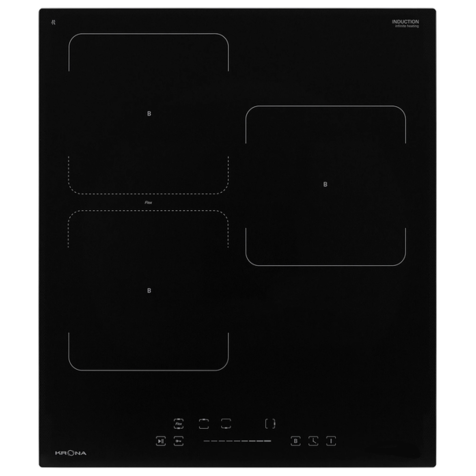 Индукционная варочная панель Krona ERDE 45 3BFTS (Черный)