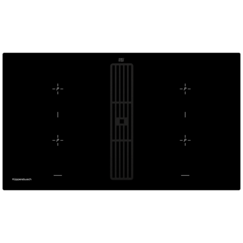 Индукционная варочная панель с вытяжкой Kuppersbusch KMI 9850.0 SR (Черный)