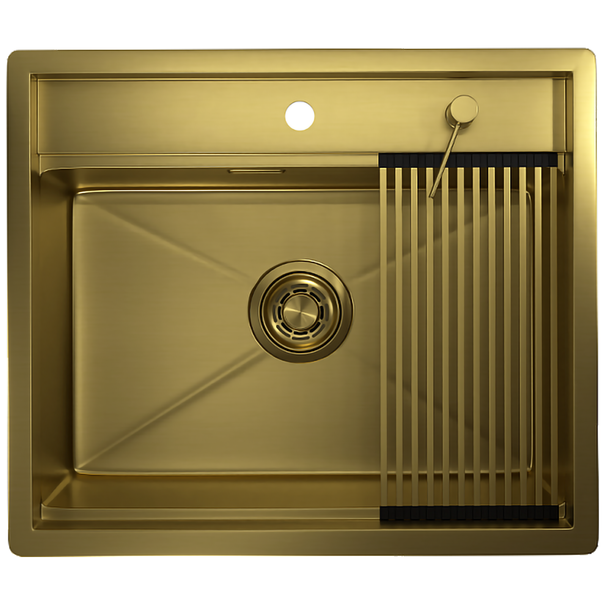 Кухонная мойка GRANULA KS-6051 (Золото сатин)