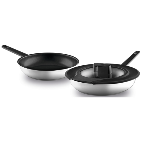 Набор сковород (3 предмета) BergHOFF Downdraft 2307436 (Нержавеющая сталь)