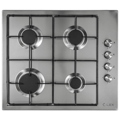 Газовая варочная панель LEX GVS 644-1 (Нержавеющая сталь)